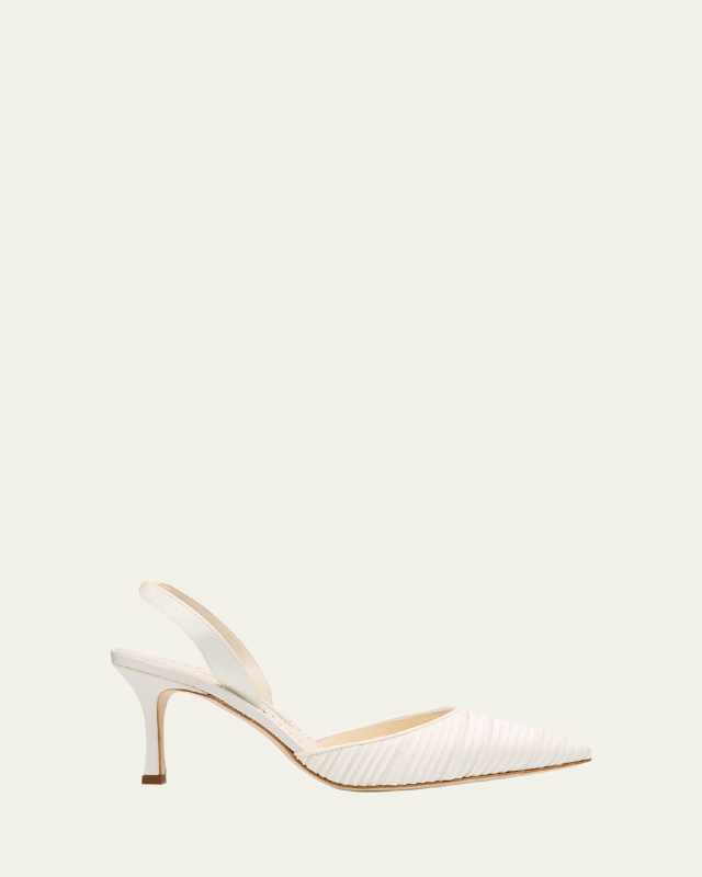 Carolyne Pleated Satin Halter Pumps